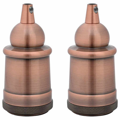 VidaXL Lampenfassungen 2 Stück Rotbronze E27