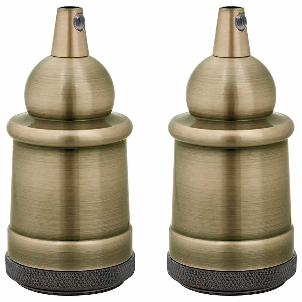 VidaXL Lampenfassungen 2 Stück Bronze E27