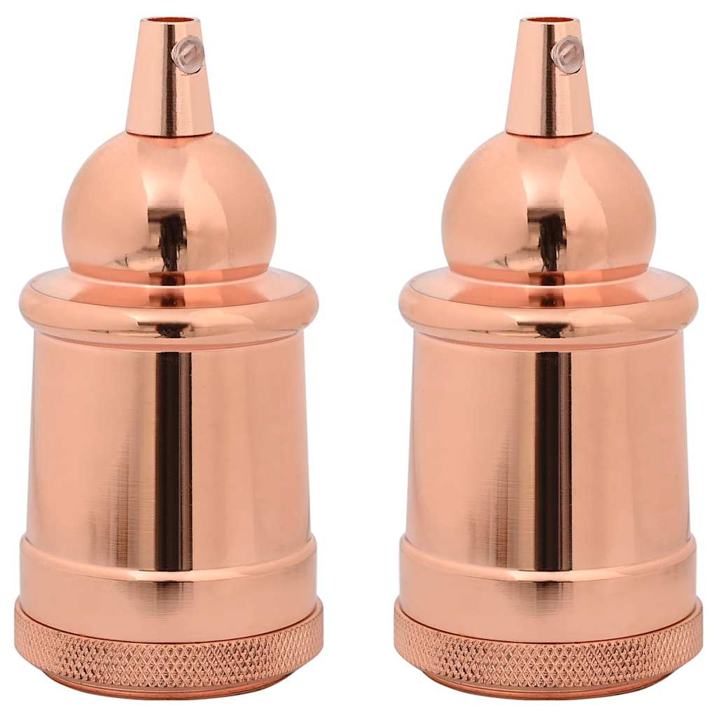 VidaXL Lampenfassungen 2 Stück Roségold E27