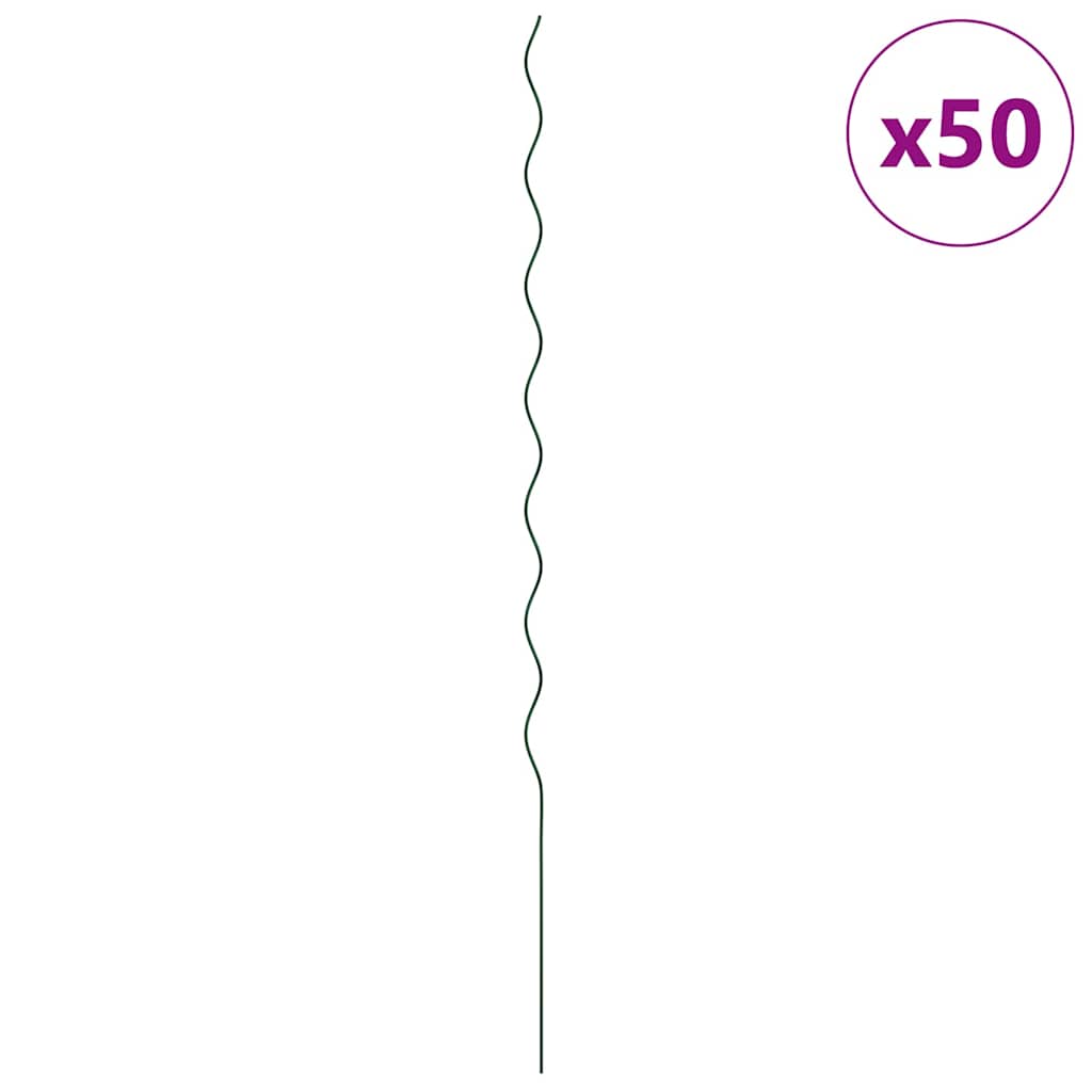 VidaXL Pflanzenstütze 50 Stück grün 110 x 0,6 x 0,6 cm Stahl