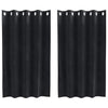 Vidaxl Verdunkelungsvorhänge 2 Stück schwarz 140 x 140 cm Samt