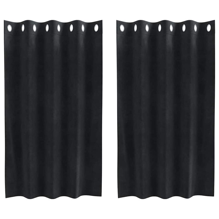 Vidaxl Verdunkelungsvorhänge 2 Stück schwarz 140 x 140 cm Samt