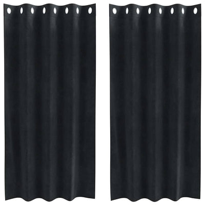 Vidaxl Verdunkelungsvorhänge 2 Stück schwarz 140 x 175 cm Samt