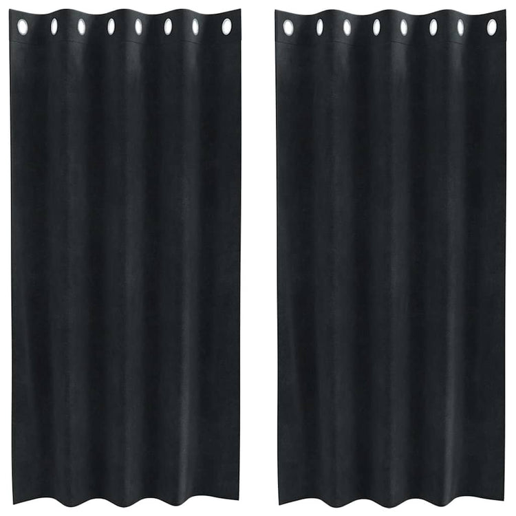 Vidaxl Verdunkelungsvorhänge 2 Stück schwarz 140 x 175 cm Samt