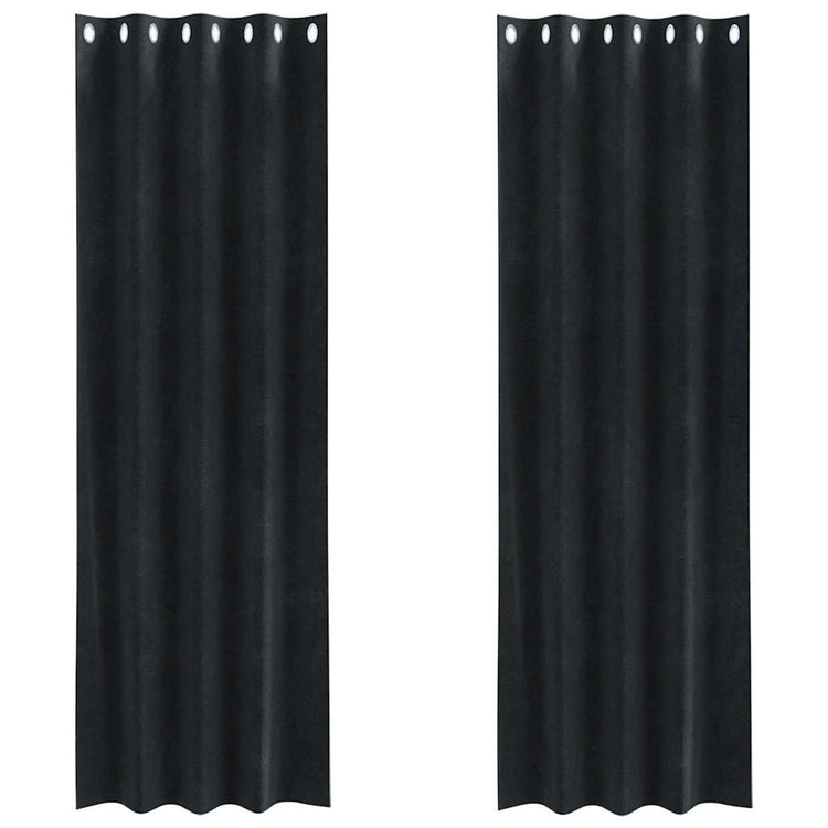 Vidaxl Verdunkelungsvorhänge 2 Stück schwarz 140 x 245 cm Samt