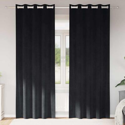 Vidaxl Verdunkelungsvorhänge 2 Stück schwarz 140 x 260 cm Samt