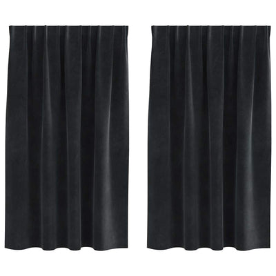 Vidaxl Verdunkelungsvorhänge 2 Stück schwarz 140 x 140 cm Samt