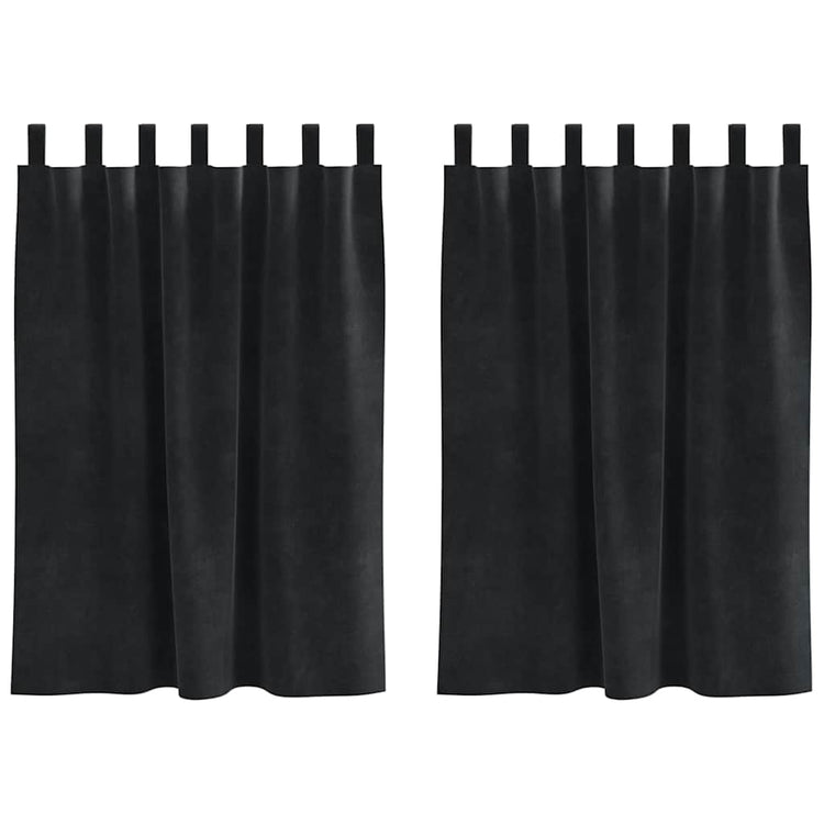 Vidaxl Verdunkelungsvorhänge 2 Stück schwarz 140 x 140 cm Samt