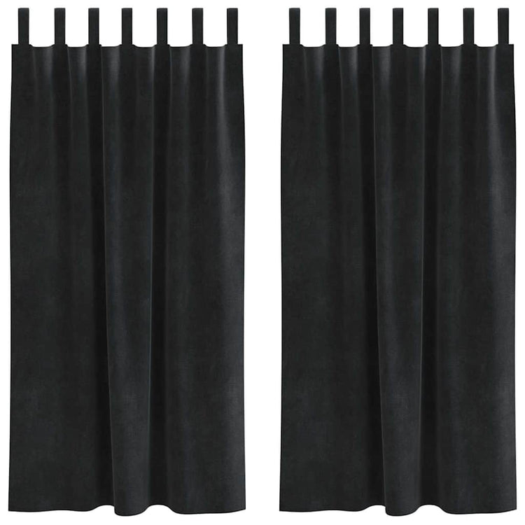 Vidaxl Verdunkelungsvorhänge 2 Stück schwarz 140 x 175 cm Samt