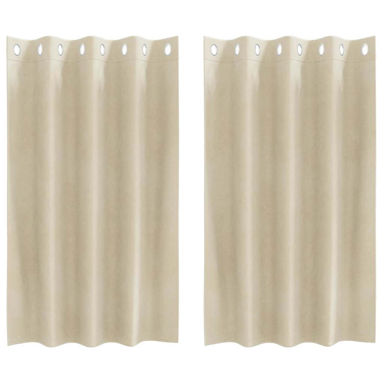 Vidaxl Verdunkelungsvorhänge 2 Stück Creme 140 x 140 cm Samt