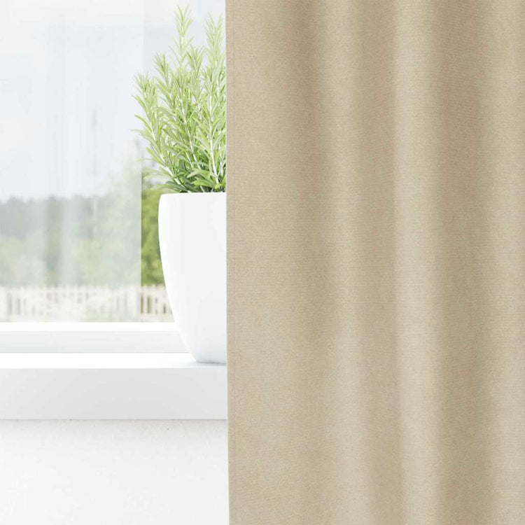 Vidaxl Verdunkelungsvorhänge 2 Stück Creme 140 x 225 cm Samt