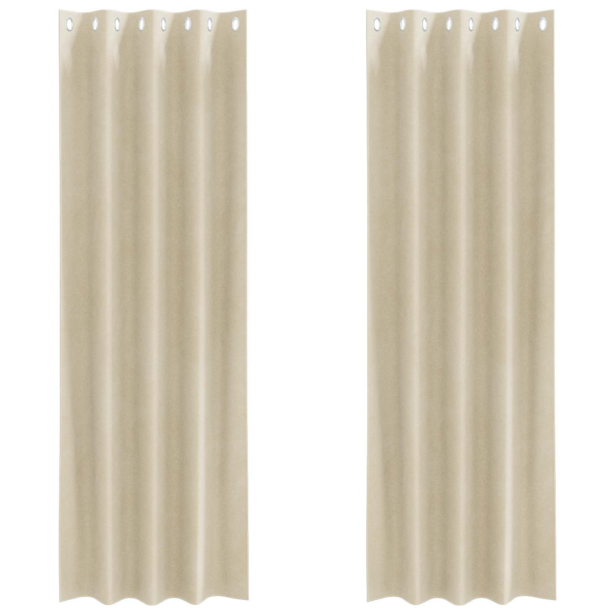 Vidaxl Verdunkelungsvorhänge 2 Stück Creme 140 x 245 cm Samt