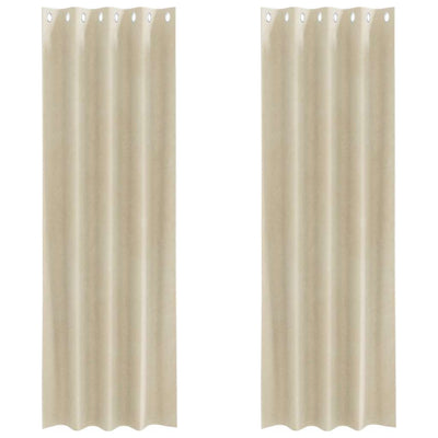 Vidaxl Verdunkelungsvorhänge 2 Stück Creme 140 x 260 cm Samt