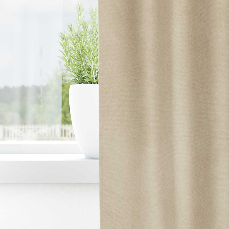 Vidaxl Verdunkelungsvorhänge 2 Stück Creme 140 x 140 cm Samt