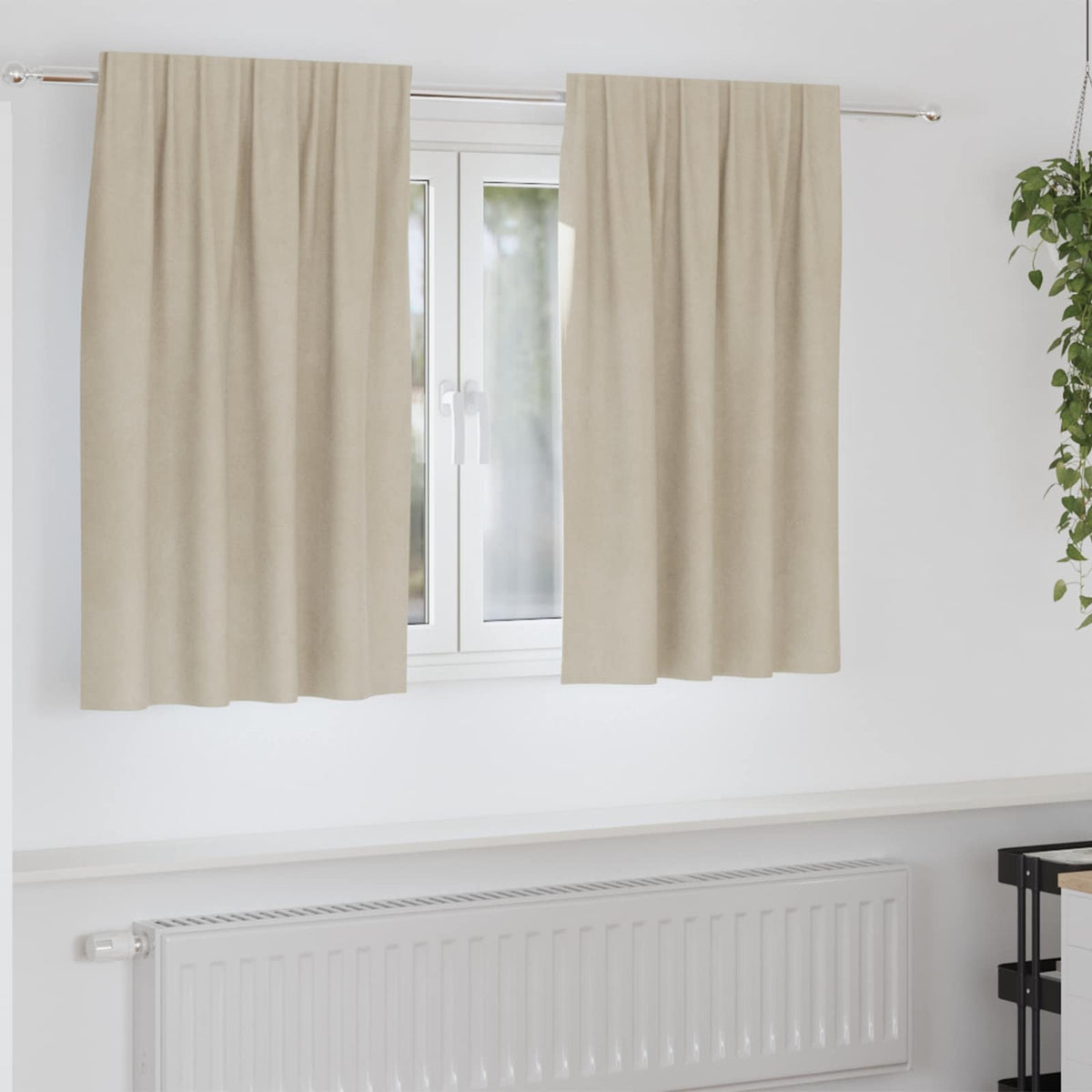 Vidaxl Verdunkelungsvorhänge 2 Stück Creme 140 x 140 cm Samt