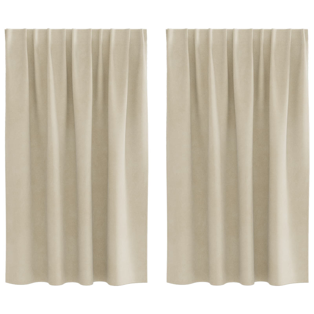 Vidaxl Verdunkelungsvorhänge 2 Stück Creme 140 x 140 cm Samt