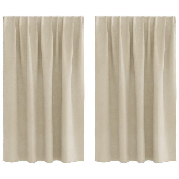 Vidaxl Verdunkelungsvorhänge 2 Stück Creme 140 x 140 cm Samt