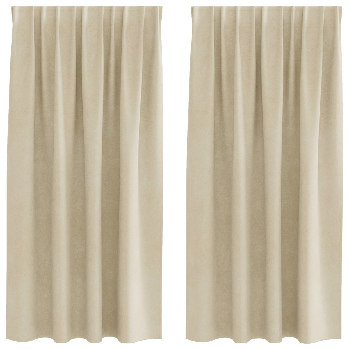 Vidaxl Verdunkelungsvorhänge 2 Stück Creme 140 x 175 cm Samt