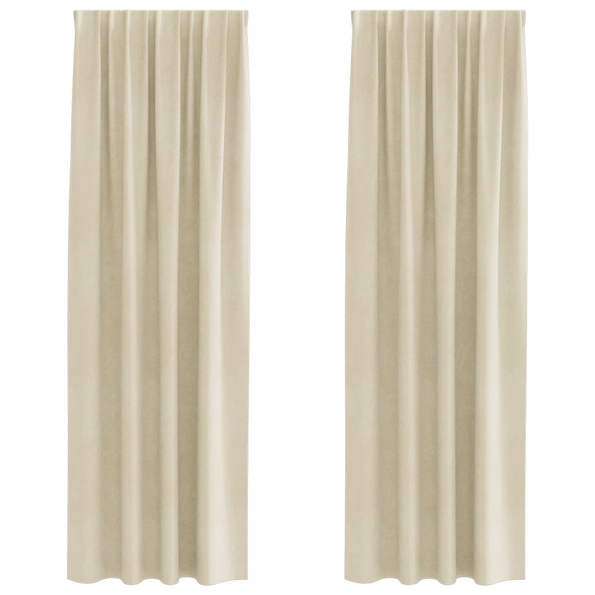 Vidaxl Verdunkelungsvorhänge 2 Stück Creme 140 x 260 cm Samt