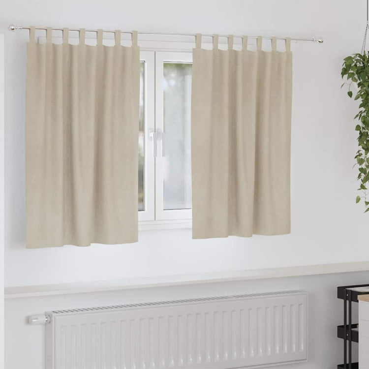 Vidaxl Verdunkelungsvorhänge 2 Stück Creme 140 x 140 cm Samt