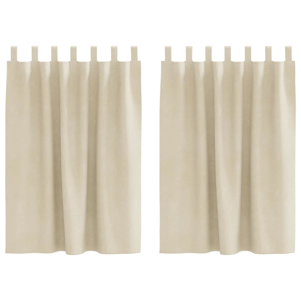 Vidaxl Verdunkelungsvorhänge 2 Stück Creme 140 x 140 cm Samt