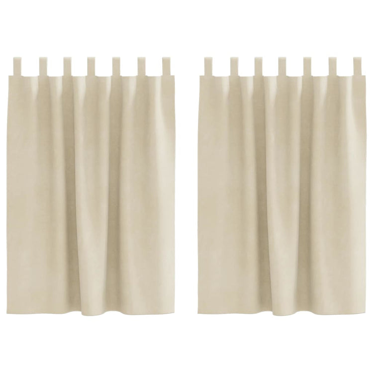 Vidaxl Verdunkelungsvorhänge 2 Stück Creme 140 x 140 cm Samt