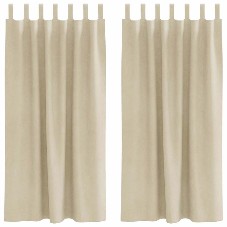 Vidaxl Verdunkelungsvorhänge 2 Stück Creme 140 x 175 cm Samt
