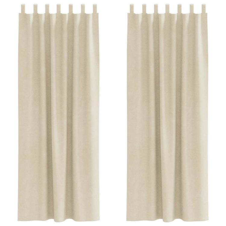 Vidaxl Verdunkelungsvorhänge 2 Stück Creme 140 x 225 cm Samt