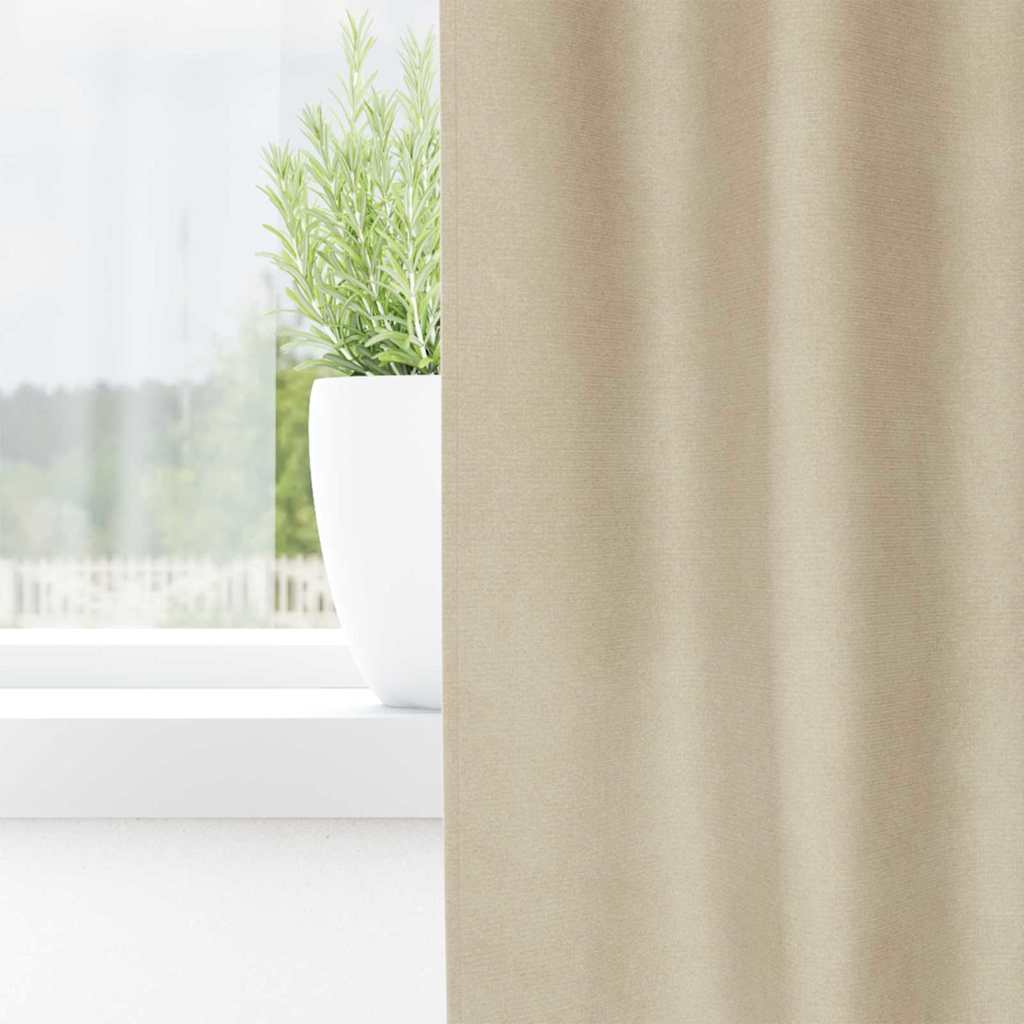 Vidaxl Verdunkelungsvorhänge 2 Stück Creme 140 x 245 cm Samt