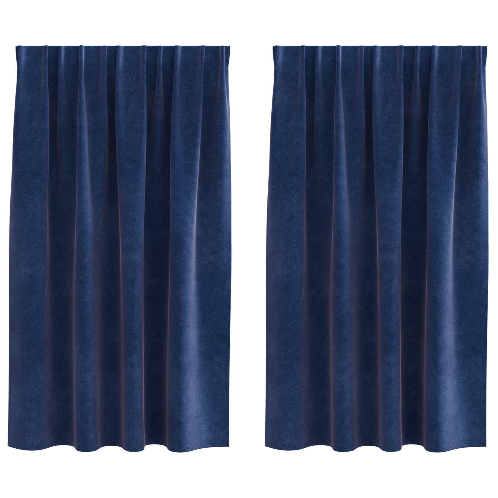 Vidaxl Verdunkelungsvorhänge 2 Stück dunkelblau 140 x 175 cm Samt