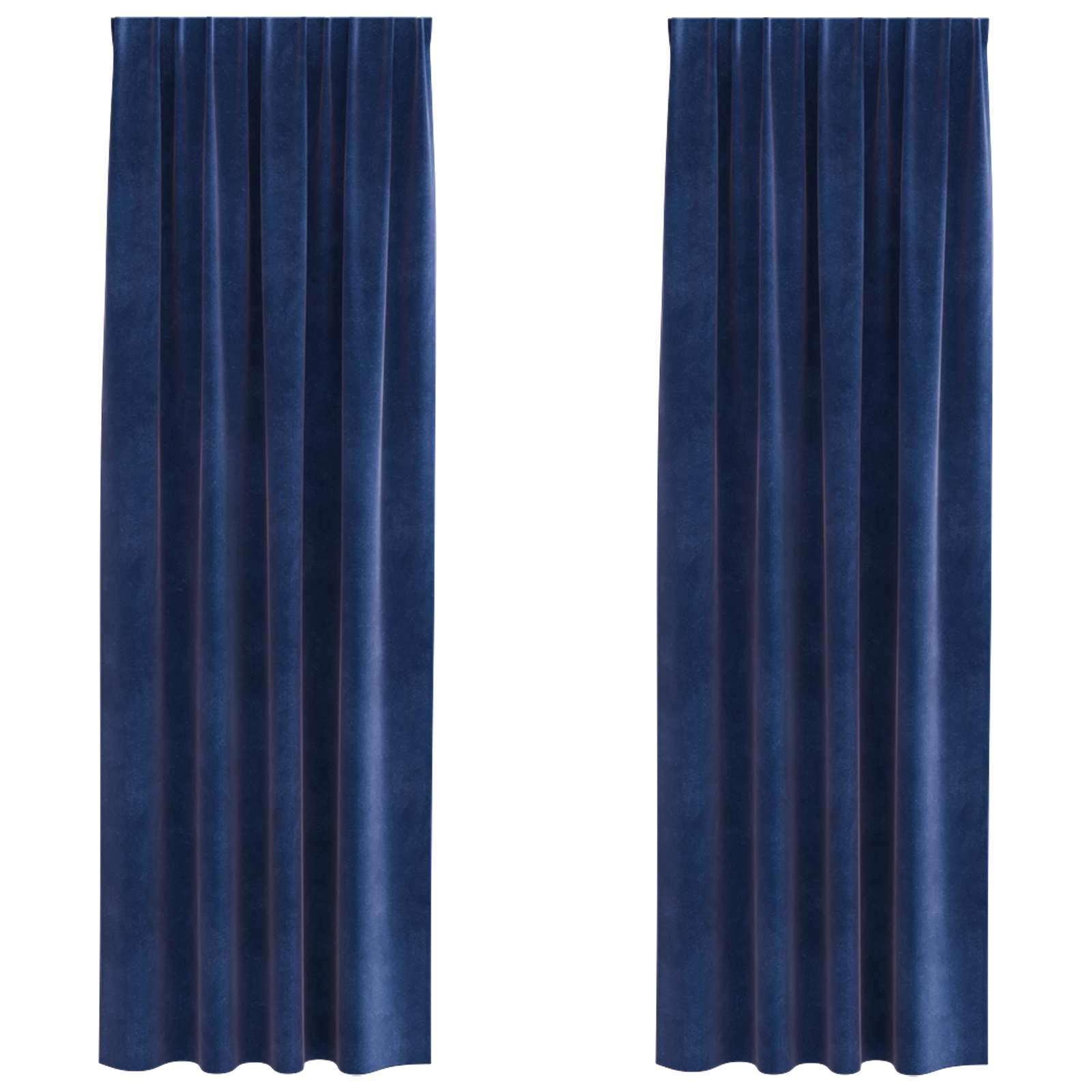 Vidaxx Verdunkelungsvorhänge 2 Stück dunkelblau 140 x 225 cm Samt