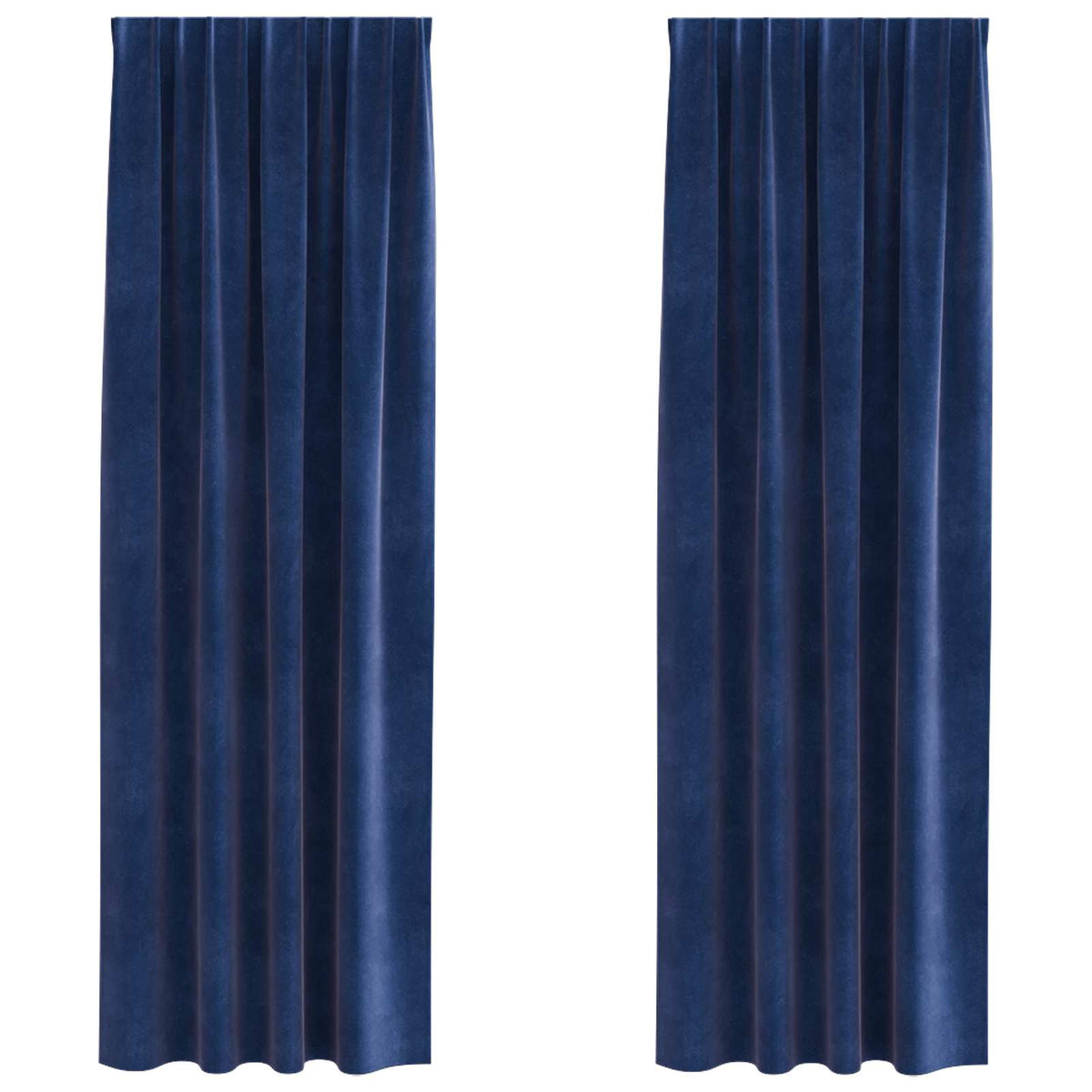 Vidaxl Verdunkelungsvorhänge 2 Stück dunkelblau 140 x 260 cm Samt
