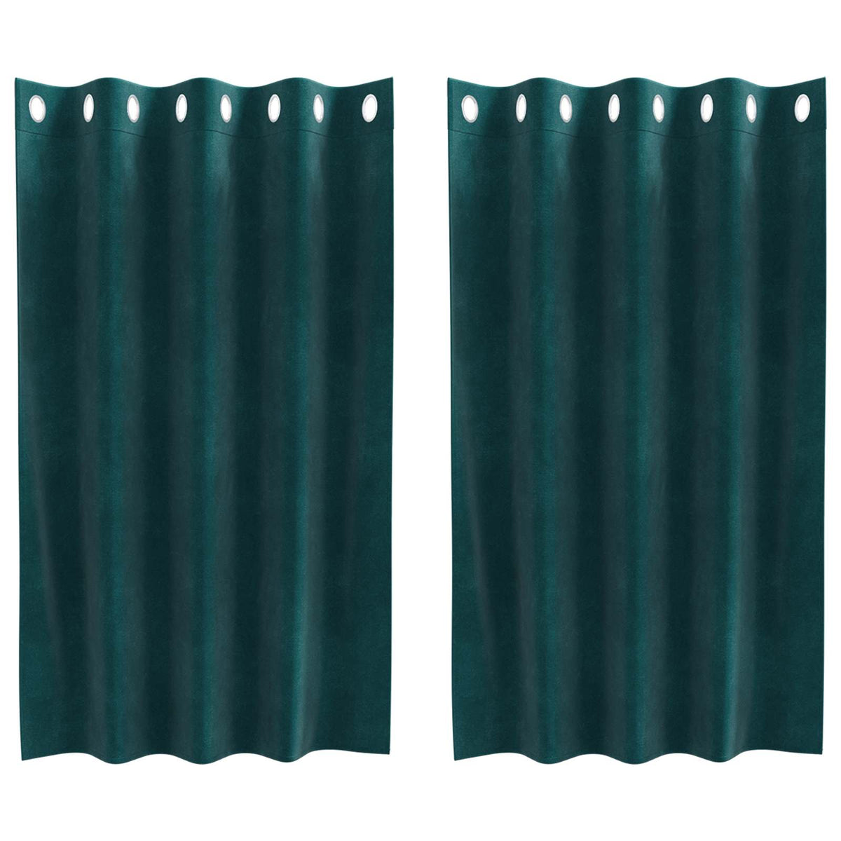 Vidaxl Verdunkelungsvorhänge 2 Stück dunkelgrün 140 x 140 cm Samt