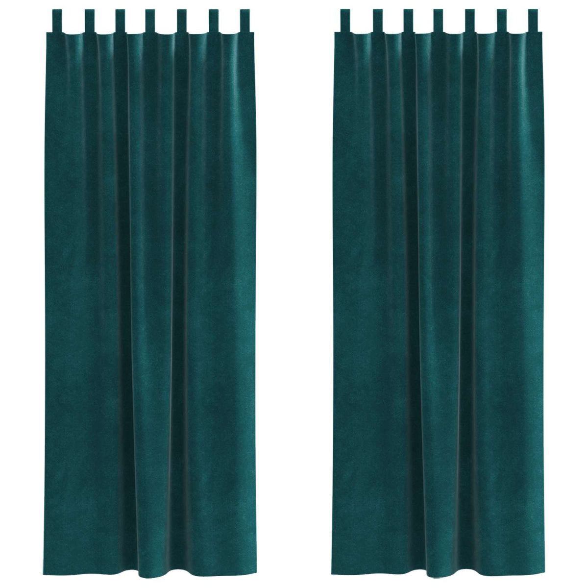 Vidaxx Verdunkelungsvorhänge 2 Stück dunkelgrün 140 x 245 cm Samt