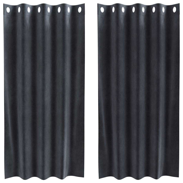 Vidaxl Verdunkelungsvorhänge 2 Stück dunkelgrau 140 x 175 cm Samt