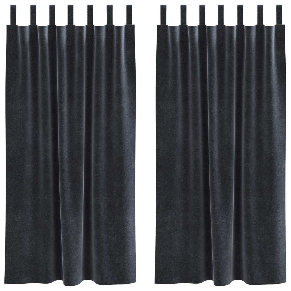 Vidaxl Verdunkelungsvorhänge 2 Stück dunkelgrau 140 x 175 cm Samt
