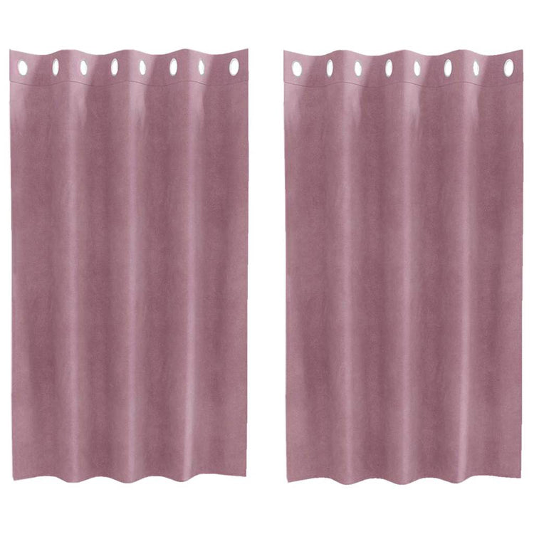 Vidaxl Verdunkelungsvorhänge 2 Stück dunkelrosa 140 x 140 cm Samt