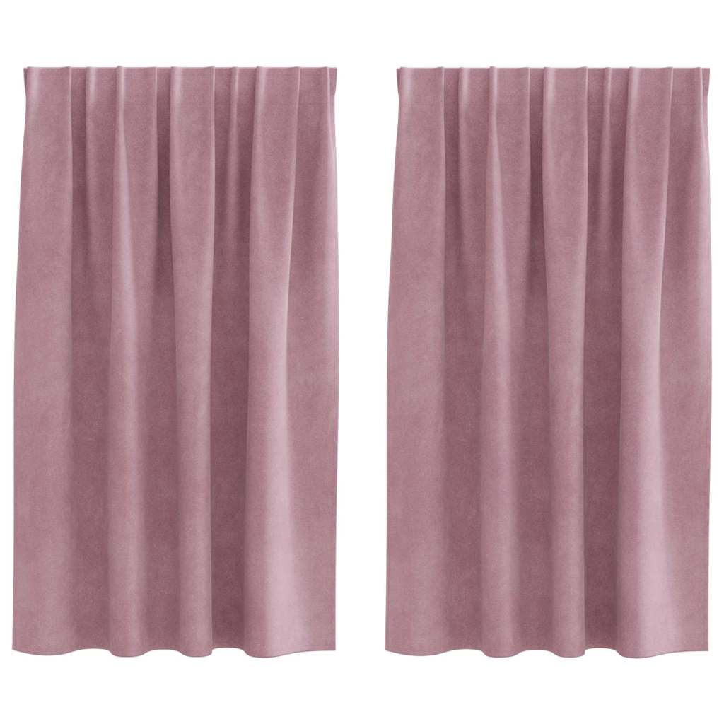 Vidaxl Verdunkelungsvorhänge 2 Stück dunkelrosa 140 x 140 cm Samt