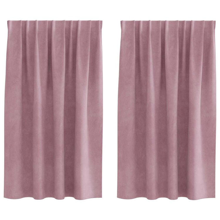 Vidaxl Verdunkelungsvorhänge 2 Stück dunkelrosa 140 x 140 cm Samt