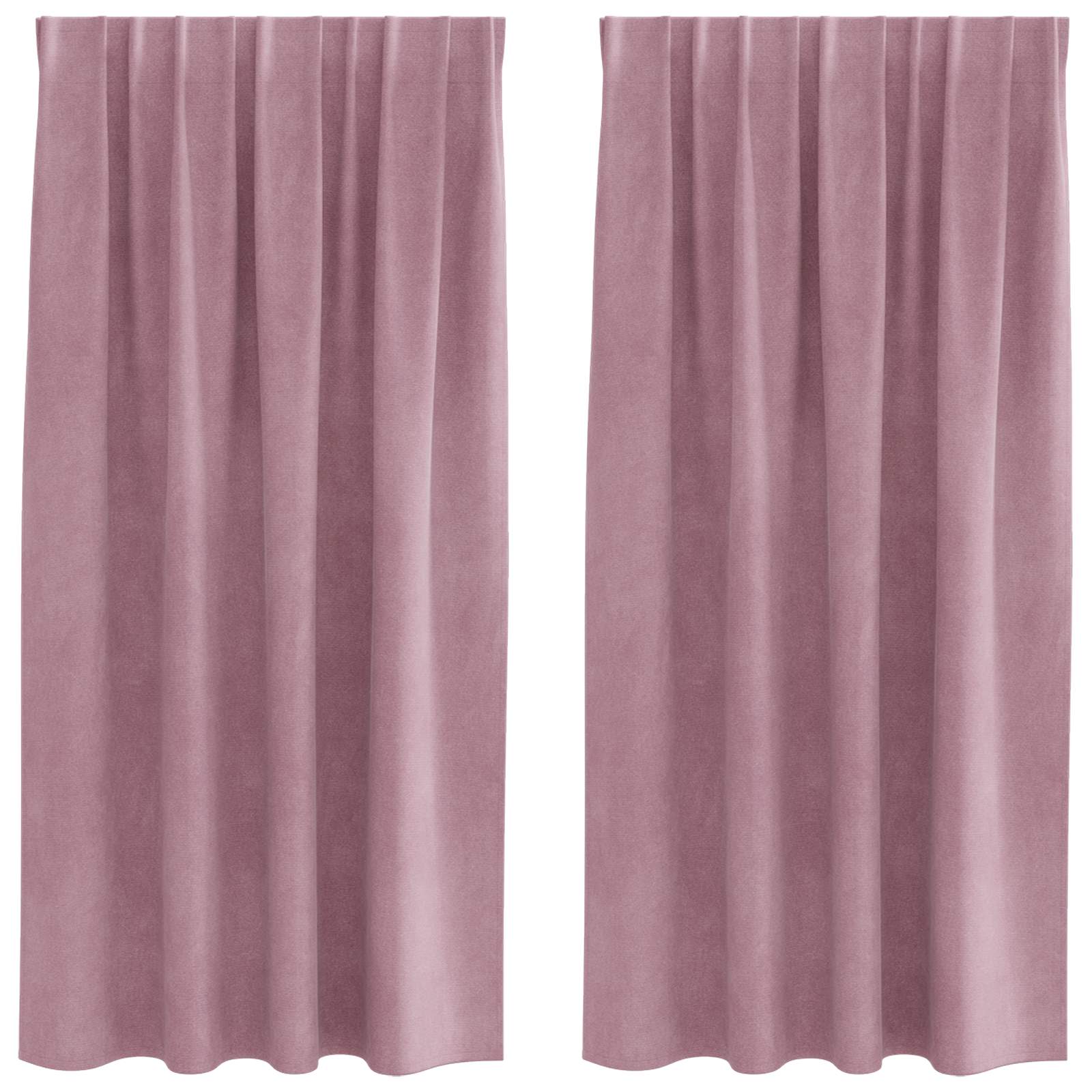 Vidaxl Verdunkelungsvorhänge 2 Stück dunkelrosa 140 x 175 cm Samt