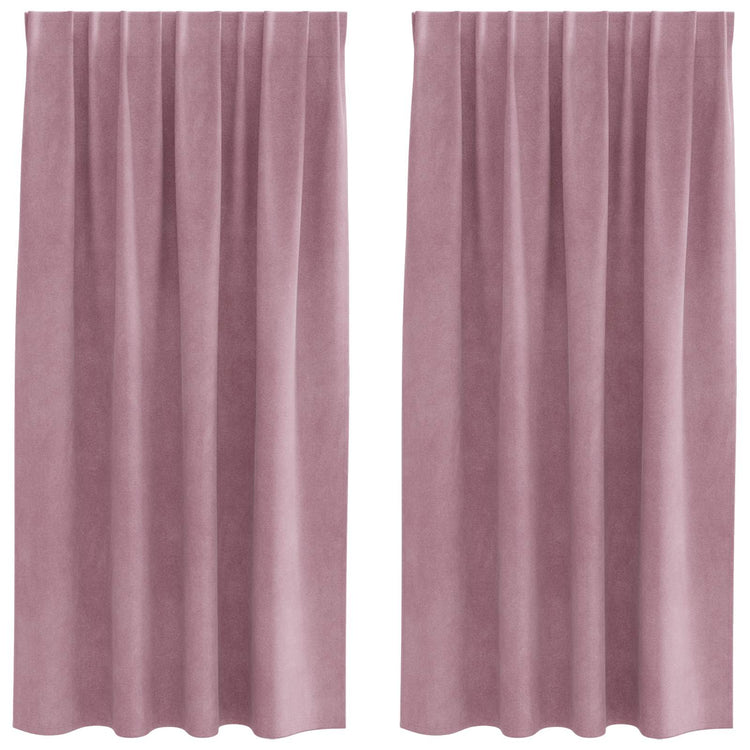 Vidaxl Verdunkelungsvorhänge 2 Stück dunkelrosa 140 x 175 cm Samt