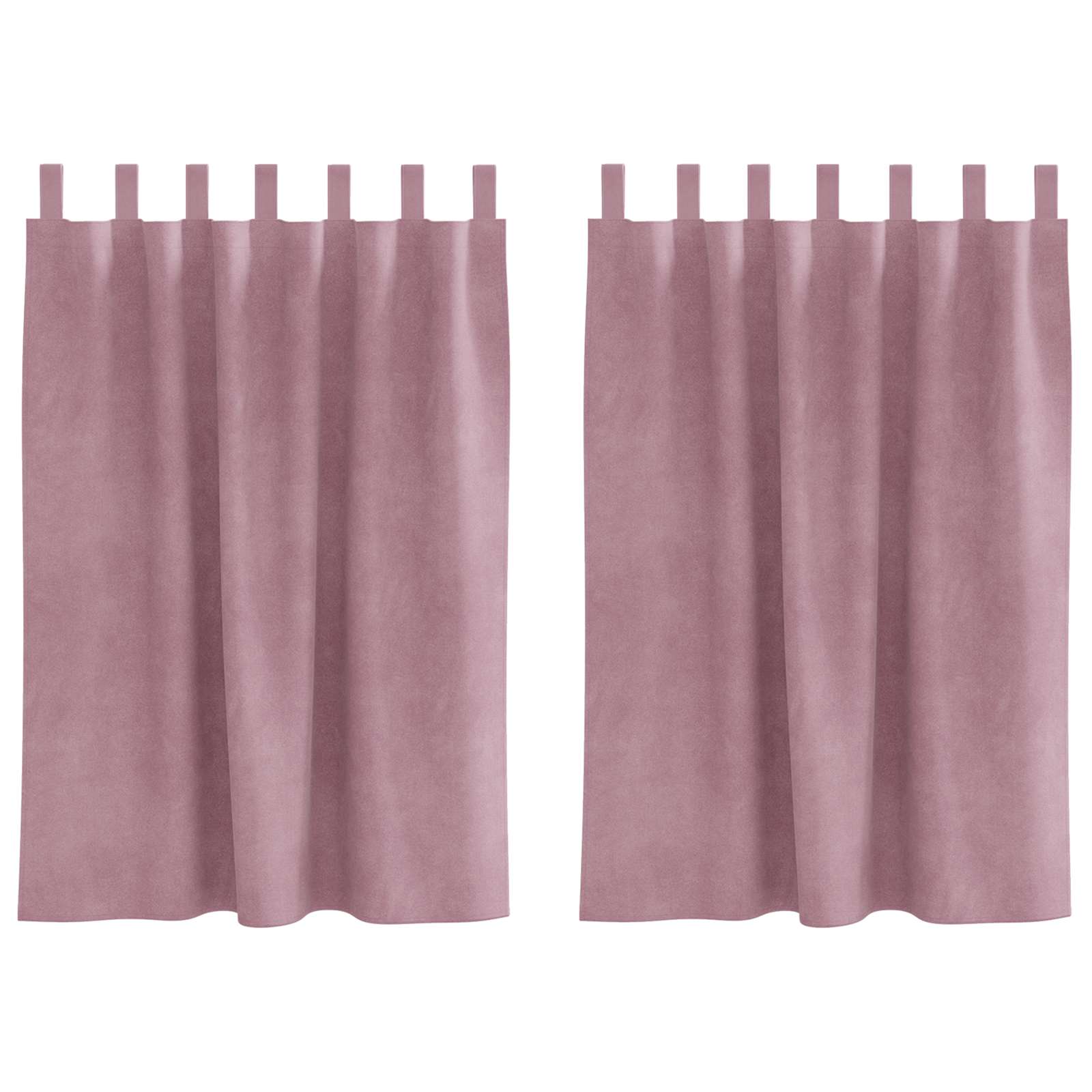 Vidaxl Verdunkelungsvorhänge 2 Stück dunkelrosa 140 x 140 cm Samt