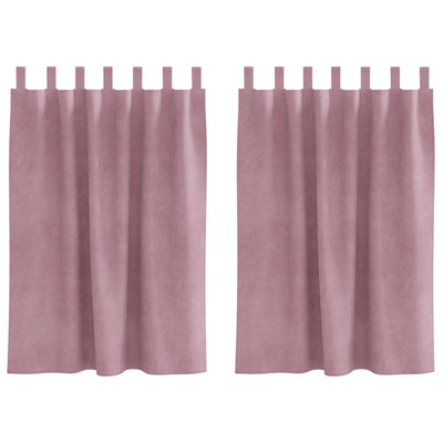 Vidaxl Verdunkelungsvorhänge 2 Stück dunkelrosa 140 x 140 cm Samt