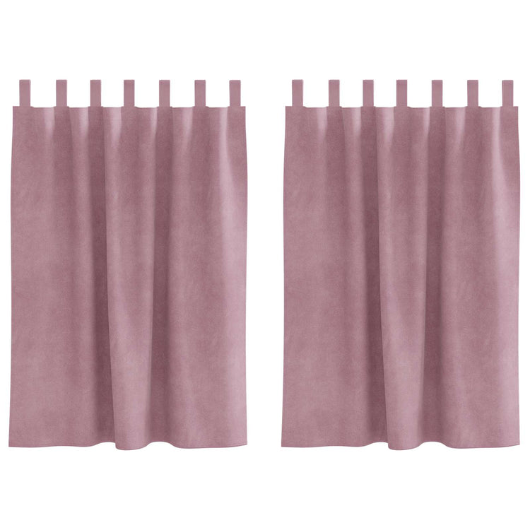 Vidaxl Verdunkelungsvorhänge 2 Stück dunkelrosa 140 x 140 cm Samt