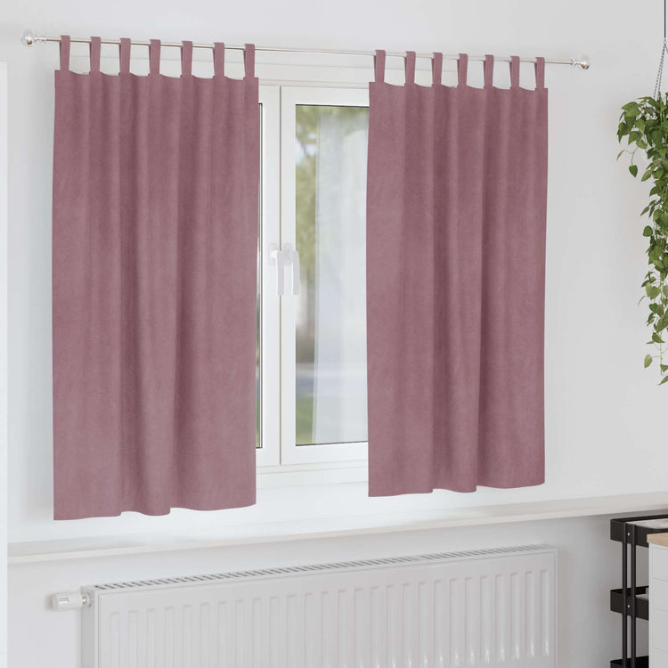 Vidaxl Verdunkelungsvorhänge 2 Stück dunkelrosa 140 x 175 cm Samt