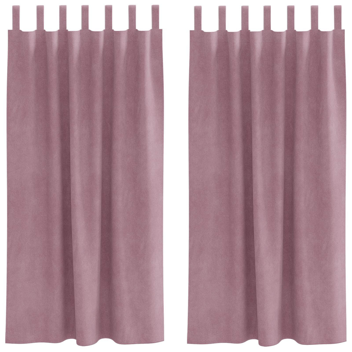Vidaxl Verdunkelungsvorhänge 2 Stück dunkelrosa 140 x 175 cm Samt