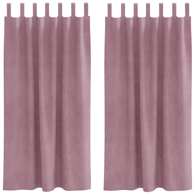 Vidaxl Verdunkelungsvorhänge 2 Stück dunkelrosa 140 x 175 cm Samt