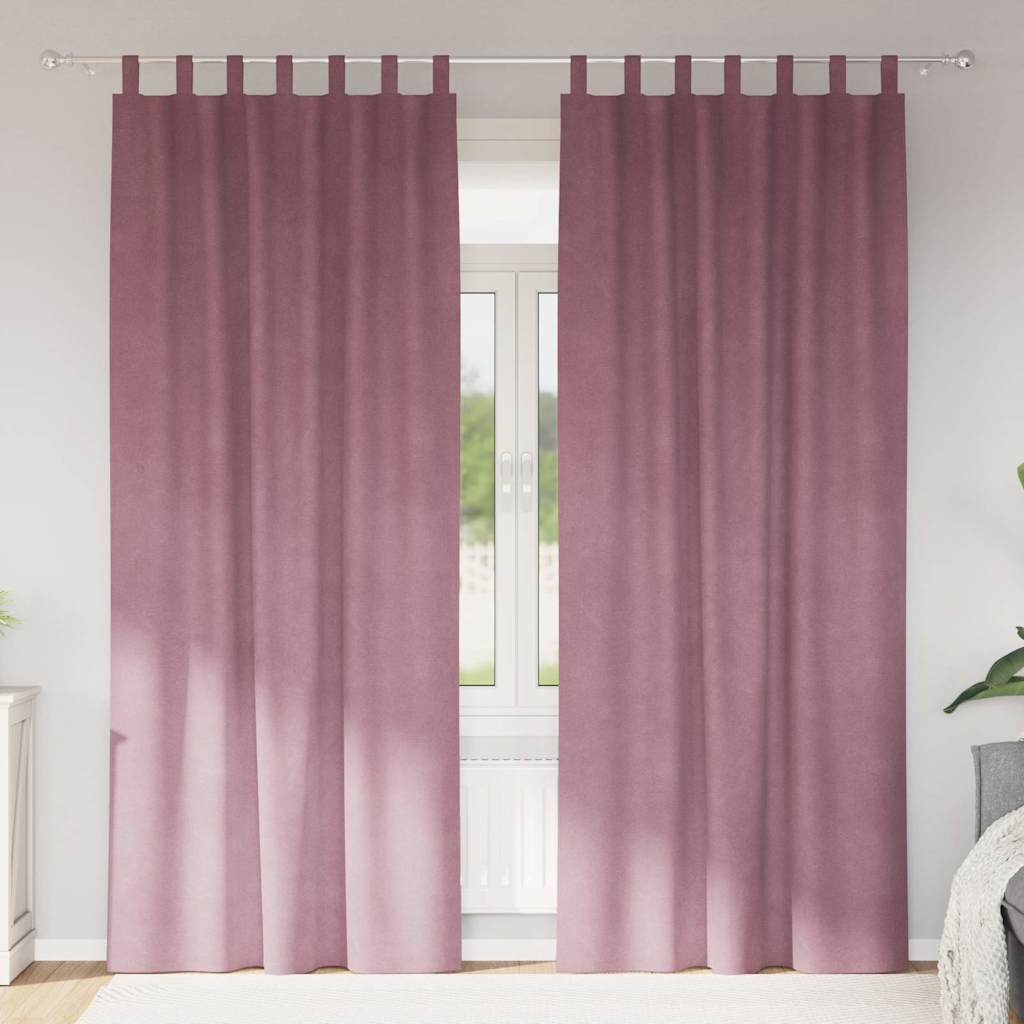 Vidaxx Verdunkelungsvorhänge 2 Stück dunkelrosa 140 x 225 cm Samt