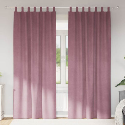 Vidaxx Verdunkelungsvorhänge 2 Stück dunkelrosa 140 x 225 cm Samt