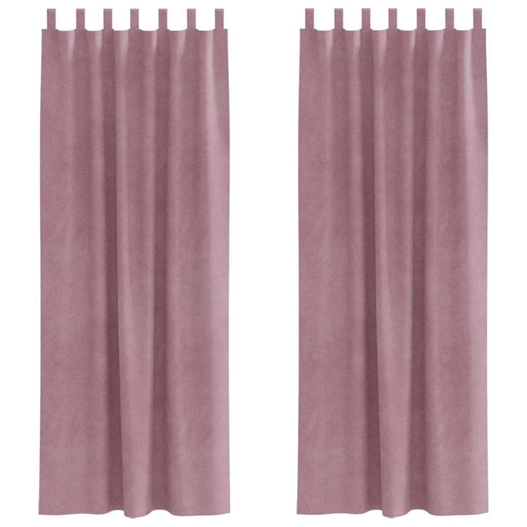 Vidaxl Verdunkelungsvorhänge 2 Stück dunkelrosa 140 x 245 cm Samt